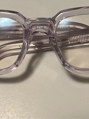 Chrome Hearts Pen15 Periwinkle Clear Frame Eye Glasses with Gold Decor